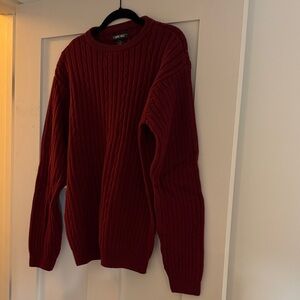 Cherokee Rich Burgundy Crewneck Sweater